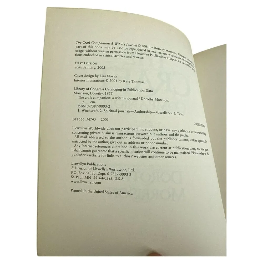 The Craft & Companion Journal Dorothy Morrison Wicca Witchcraft Spell Book Set
